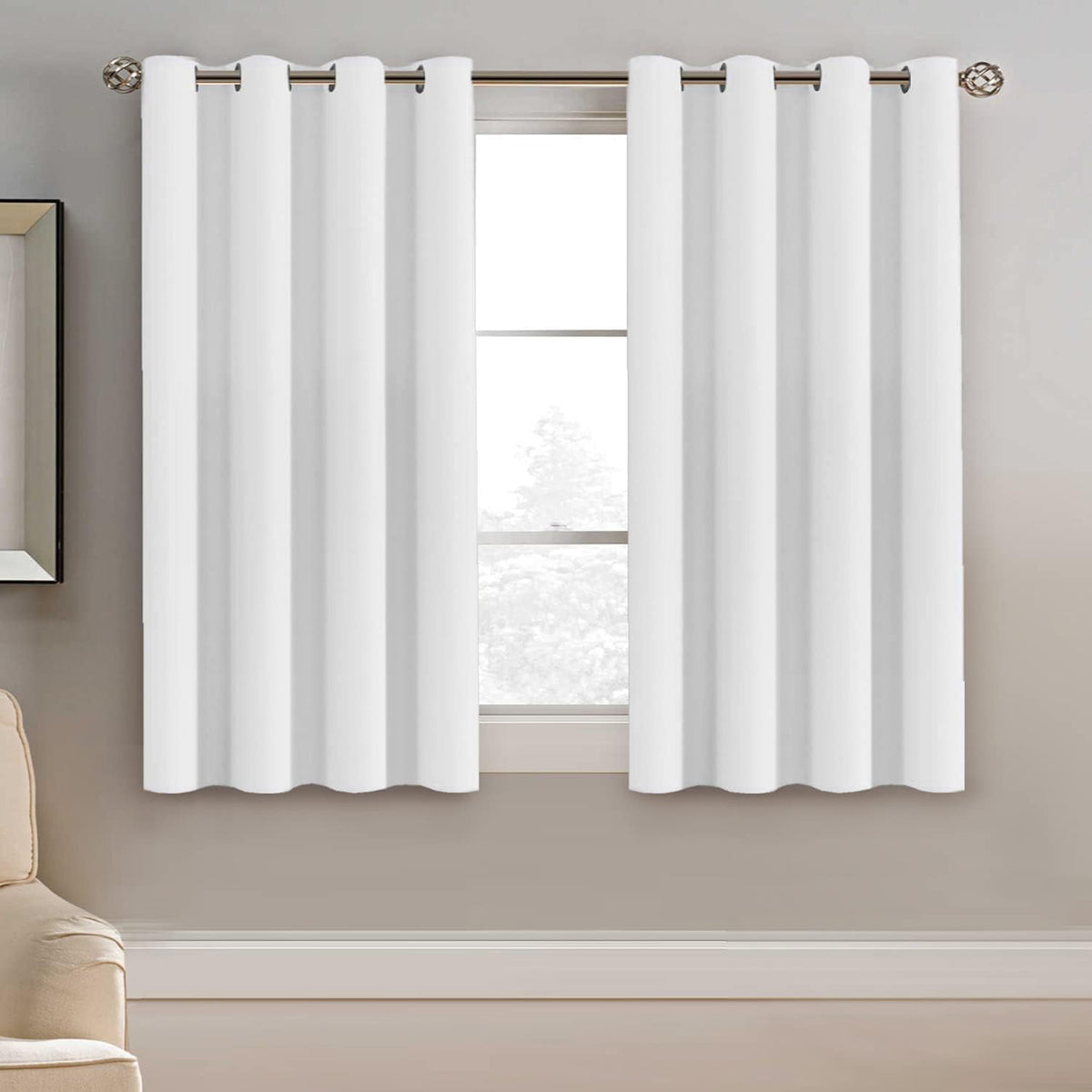 2pcs H.VERSAILTEX Light Blocking Curtain for Living Room Thermal Insulated Window Treatment Panel/Drape for Dining Room, Elegant Soft Curtain for Bedroom Grommet Top One Panel