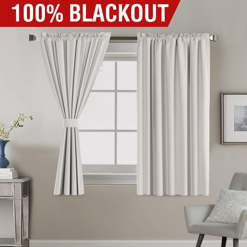 h.versailtx Full Light Blocking Thermal Insulated Curtain Draperies with Soft White Coating