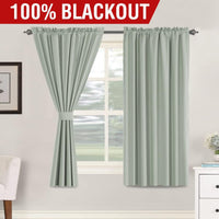 H.VERSAILTEX 100% Blackout Curtains Full Light Blocking Curtain Draperies with Soft White Coating for Bedroom Living Room Thermal Insulated Window Treatment Set of 2 Panels