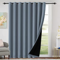 H.VERSAILTEX 100% Black Out Curtains for Bedroom inch Long Blackout Curtains for Living Room, Short Curtains for Windows, Energy Efficiency Curtain Drape Grommet 1 Panel