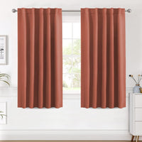 2pcs H.VERSAILTEX Blackout Curtains Thermal Insulated Window Treatment Panels Room Darkening Blackout Drapes for Living Room Back Tab/Rod Pocket Bedroom Draperies