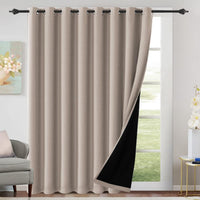 H.VERSAILTEX 100% Black Out Curtains for Bedroom inch Long Blackout Curtains for Living Room, Short Curtains for Windows, Energy Efficiency Curtain Drape Grommet 1 Panel