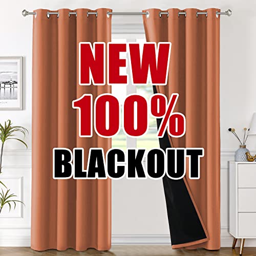 H.VERSAILTEX 100% Blackout Curtain Panels 96 Inches Long Thermal Insulated Blackout Lined Curtains for Bedroom Two Layers Full Light Blocking Drapes for Living Room, 2 Panels, Hunter Green