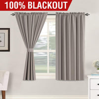 H.VERSAILTEX 100% Blackout Curtains Full Light Blocking Curtain Draperies with Soft White Coating for Bedroom Living Room Thermal Insulated Window Treatment Set of 2 Panels