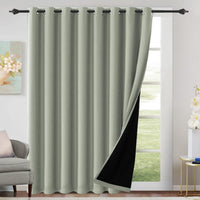 H.VERSAILTEX 100% Black Out Curtains for Bedroom inch Long Blackout Curtains for Living Room, Short Curtains for Windows, Energy Efficiency Curtain Drape Grommet 1 Panel