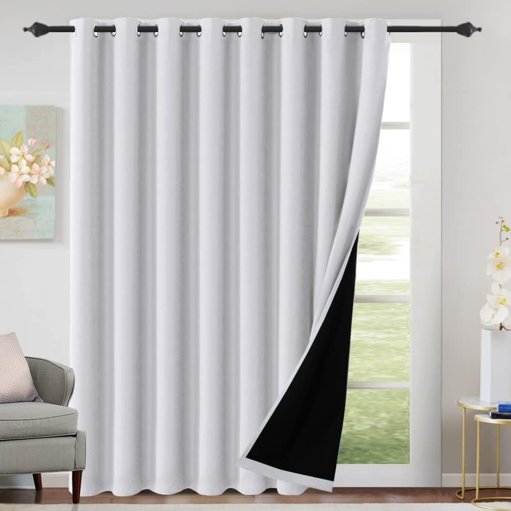 H.VERSAILTEX 100% Black Out Curtains for Bedroom inch Long Blackout Curtains for Living Room, Short Curtains for Windows, Energy Efficiency Curtain Drape Grommet 1 Panel