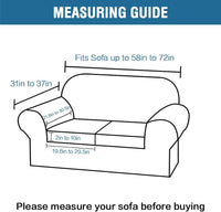 H.VERSAILTEX Super Stretch Sofa Covers 3 Piece Set Soft Thick Individual Cushion Covers Pet Friendly