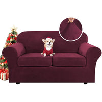 Modern Velvet Plush High Stretch Sofa Slipcover