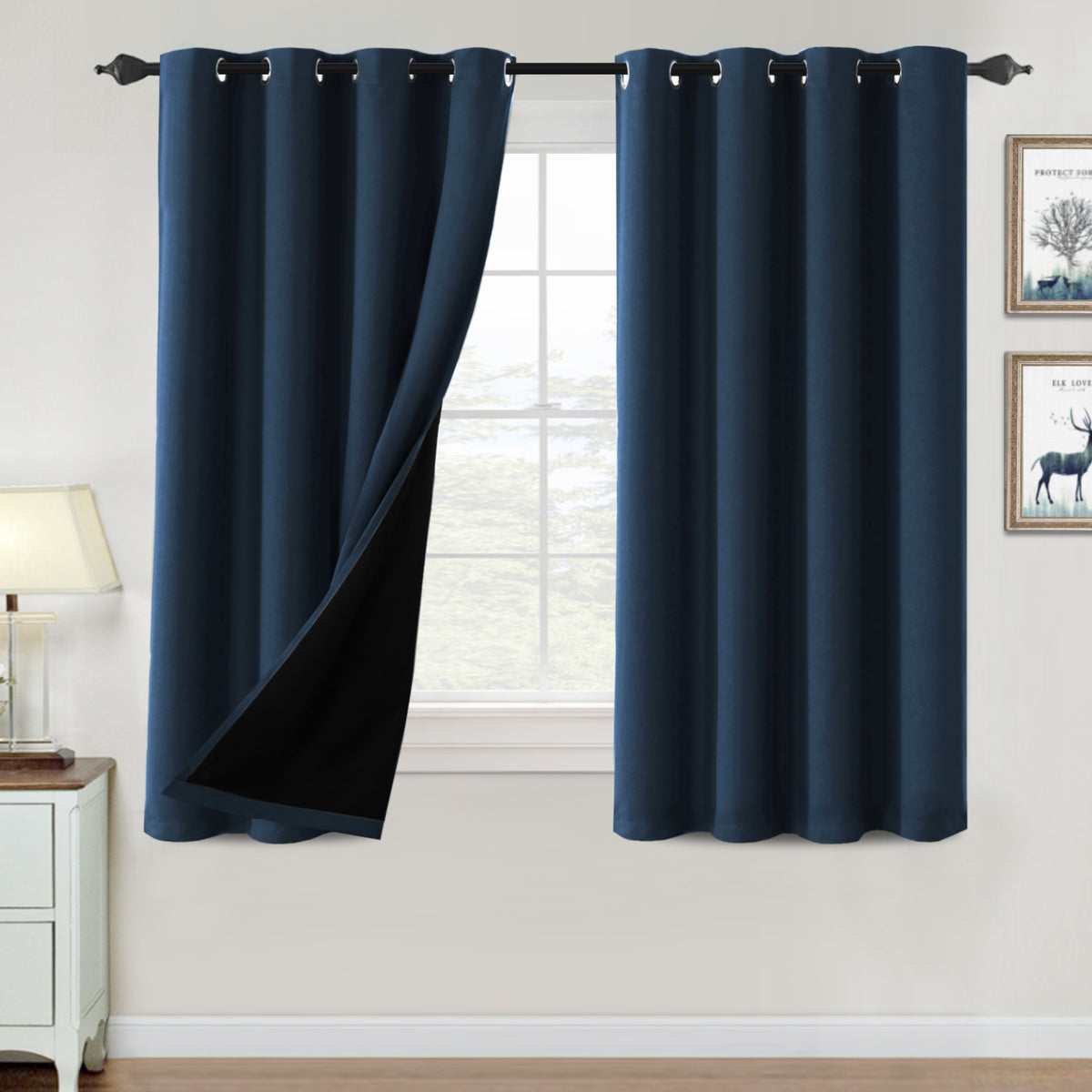 ✨special discount✨100% Blackout Thermal Insulated Blackout Curtains for Bedroom