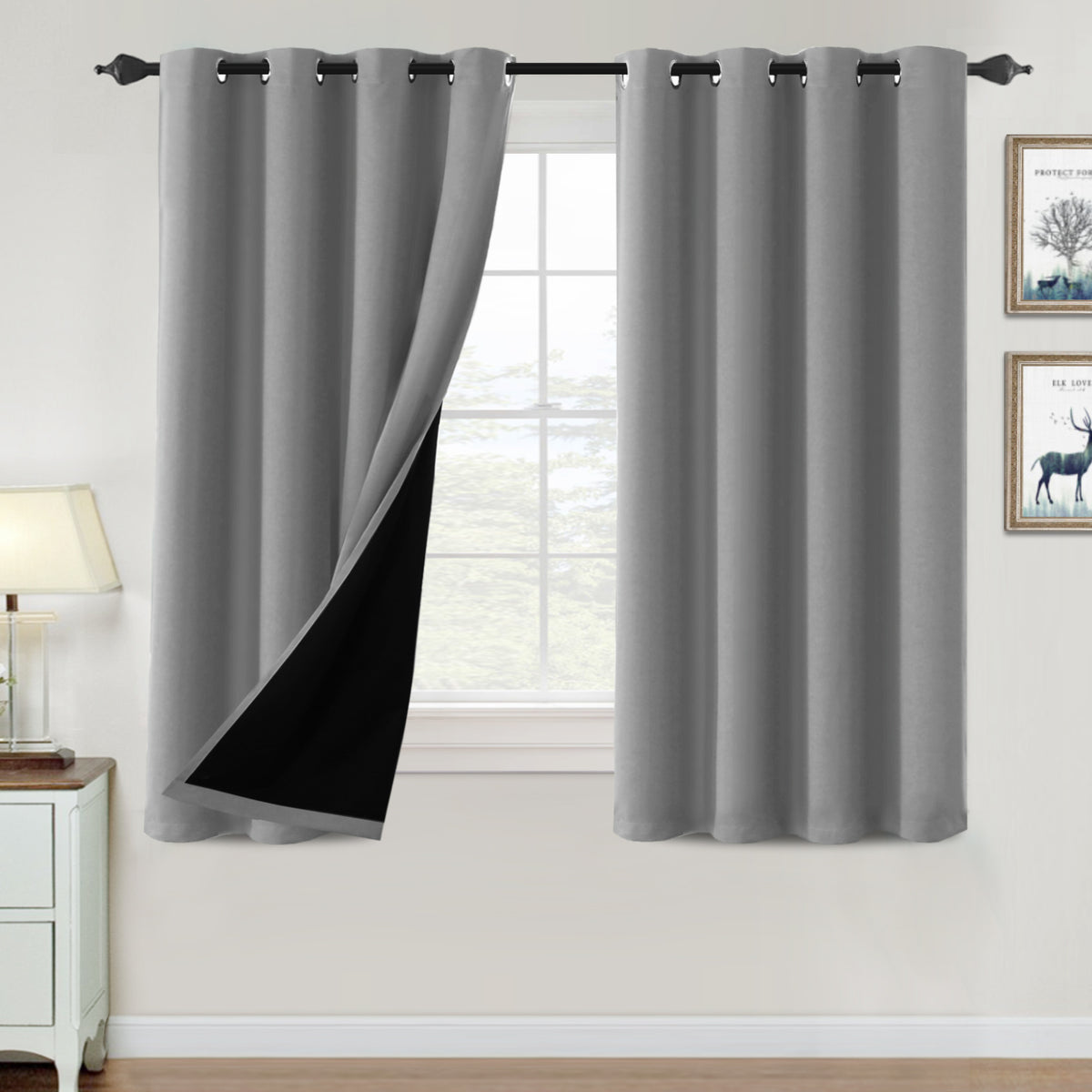 ✨special discount✨100% Blackout Thermal Insulated Blackout Curtains for Bedroom