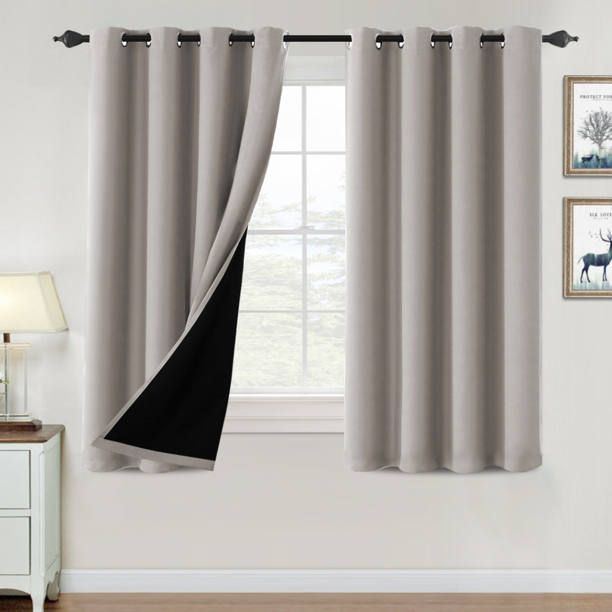 ✨special discount✨100% Blackout Thermal Insulated Blackout Curtains for Bedroom