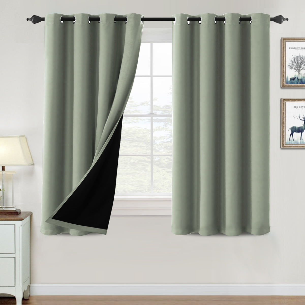 ✨special discount✨100% Blackout Thermal Insulated Blackout Curtains for Bedroom