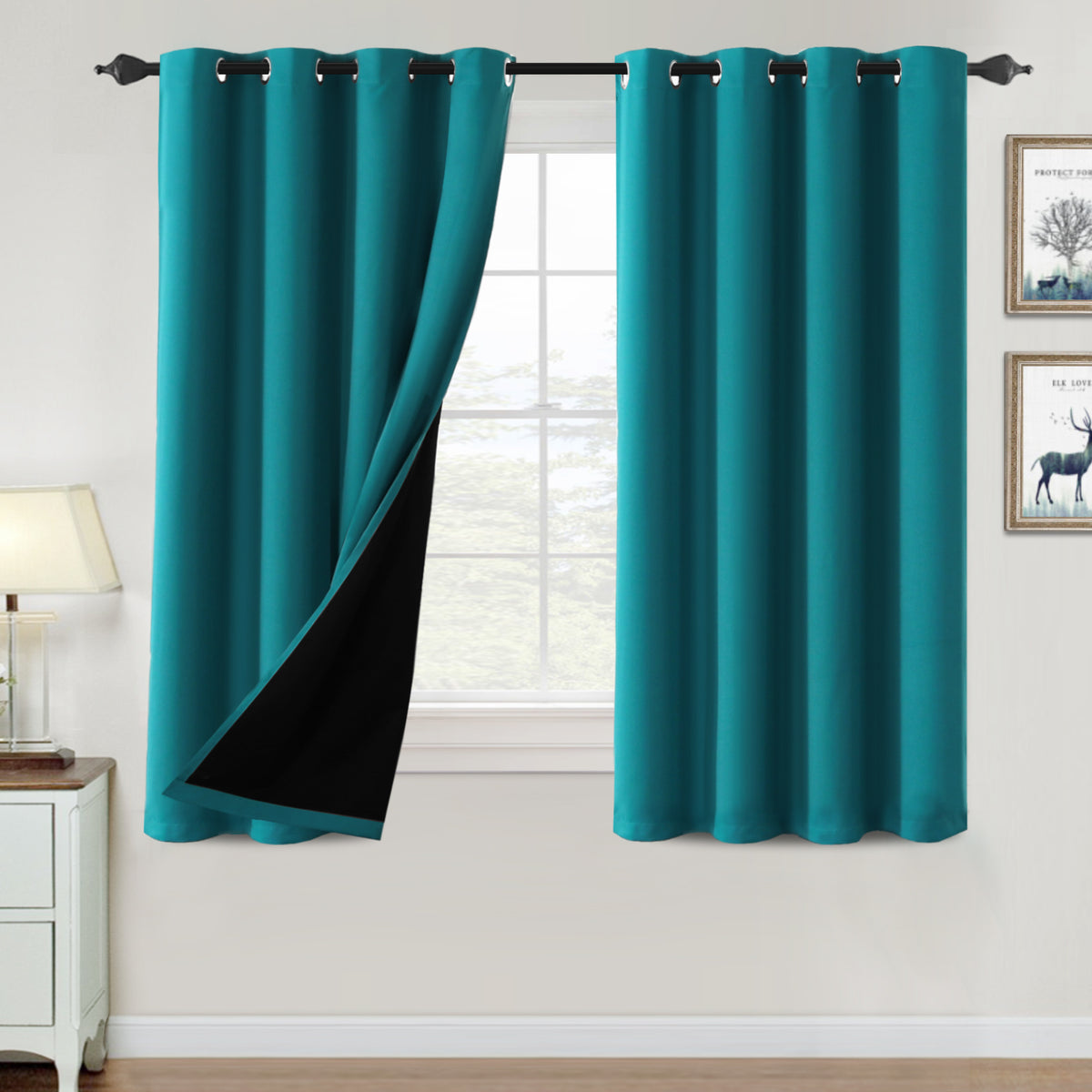 ✨special discount✨100% Blackout Thermal Insulated Blackout Curtains for Bedroom