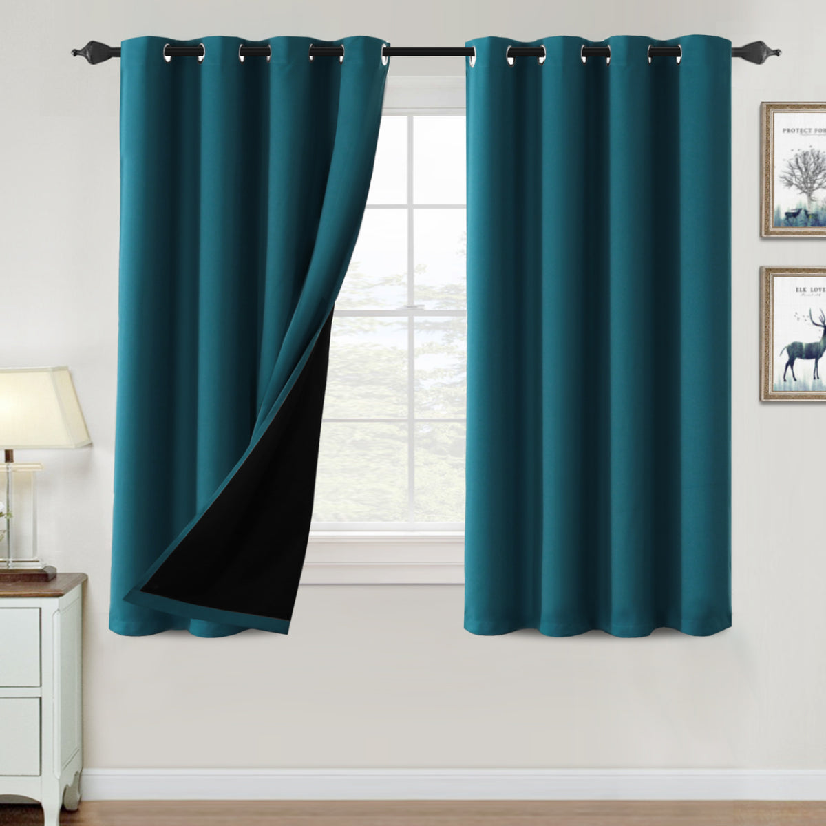 ✨special discount✨100% Blackout Thermal Insulated Blackout Curtains for Bedroom