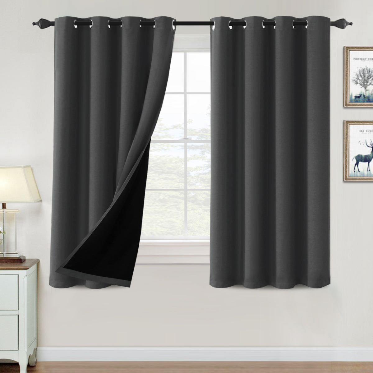 ✨special discount✨100% Blackout Thermal Insulated Blackout Curtains for Bedroom