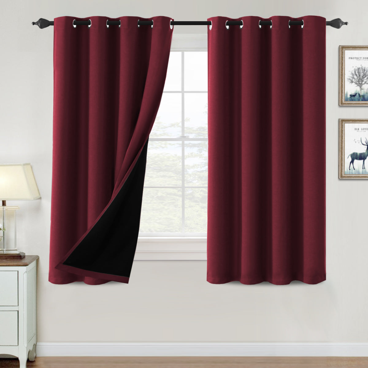 ✨special discount✨100% Blackout Thermal Insulated Blackout Curtains for Bedroom