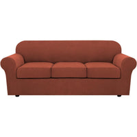 4 Piece Stretch Couch Covers for Cushion Couch Sofa Furniture Slipcovers