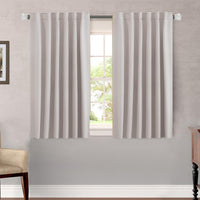 2 pcs H.VERSAILTEX Blackout Curtains Thermal Insulated Window Treatment Panels Room Darkening Blackout Drapes for Living Room Back Tab/Rod Pocket Bedroom Draperies