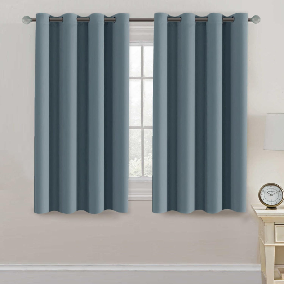 2pcs H.VERSAILTEX Blackout Curtains for Bedroom 84 Inches Length Thermal Insulated Window Curtains for Living Room, Christmas Deals Curtain Panels, Antique Grommet