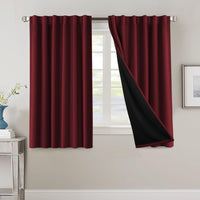 H.VERSAILTEX 100% Blackout Curtains for Bedroom with Black Liner Full Room Darkening Curtains 84 Inch Long Thermal Insulated Back Tab/Rod Pocket Window Drapes for Living Room, 2 Panels, Natural Sand