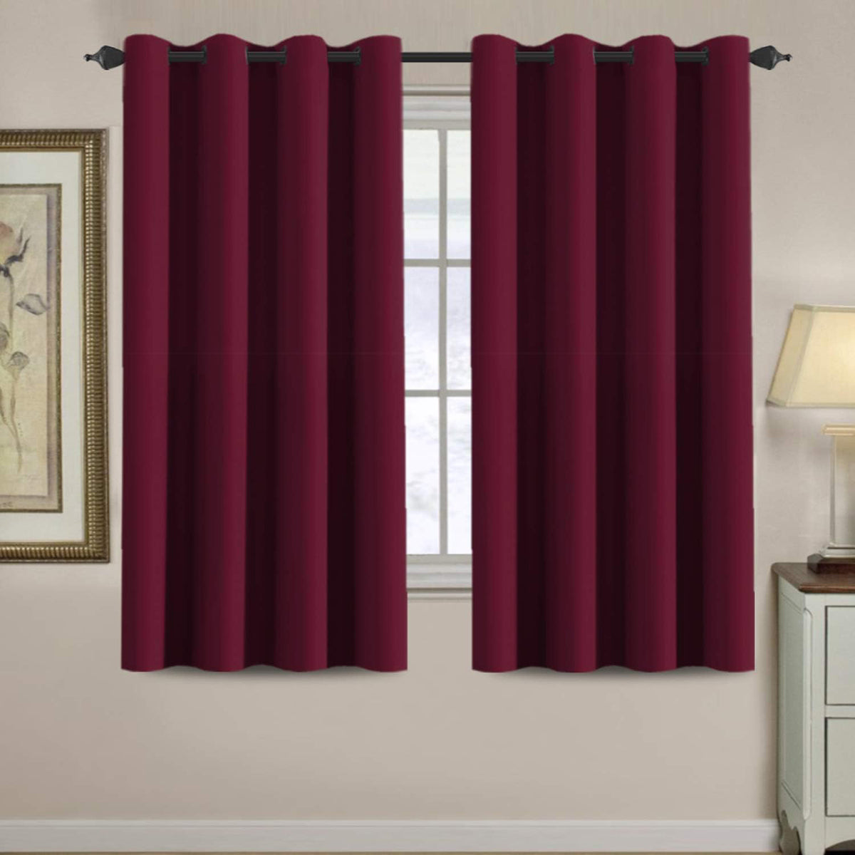 H.VERSAILTEX Room Darkening Curtains for Living Room Blackout Thermal Insulated Energy Efficient Winow Treatment Extra Long Curtains/Drapes, Grommet Top, One Panel