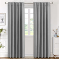 2 pcs H.VERSAILTEX Blackout Curtains Thermal Insulated Window Treatment Panels Room Darkening Blackout Drapes for Living Room Back Tab/Rod Pocket Bedroom Draperies