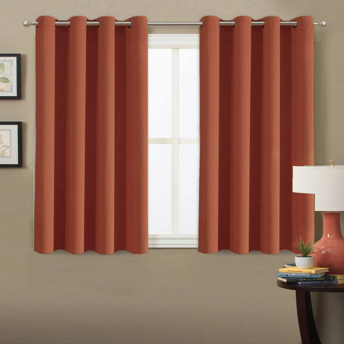 2pcs H.VERSAILTEX Blackout Curtains for Bedroom 84 Inches Length Thermal Insulated Window Curtains for Living Room, Christmas Deals Curtain Panels, Antique Grommet