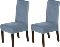 H.VERSAILTEX Velvet Dining Chair Covers Stretch Parson Chair Slipcovers, Set of 2