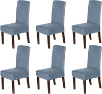 H.VERSAILTEX Velvet Dining Chair Covers Stretch Parson Chair Slipcovers, Set of 2