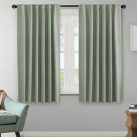 2 pcs H.VERSAILTEX Blackout Curtains Thermal Insulated Window Treatment Panels Room Darkening Blackout Drapes for Living Room Back Tab/Rod Pocket Bedroom Draperies