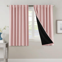 H.VERSAILTEX 100% Blackout Curtains for Bedroom with Black Liner Full Room Darkening Curtains 84 Inch Long Thermal Insulated Back Tab/Rod Pocket Window Drapes for Living Room, 2 Panels, Natural Sand