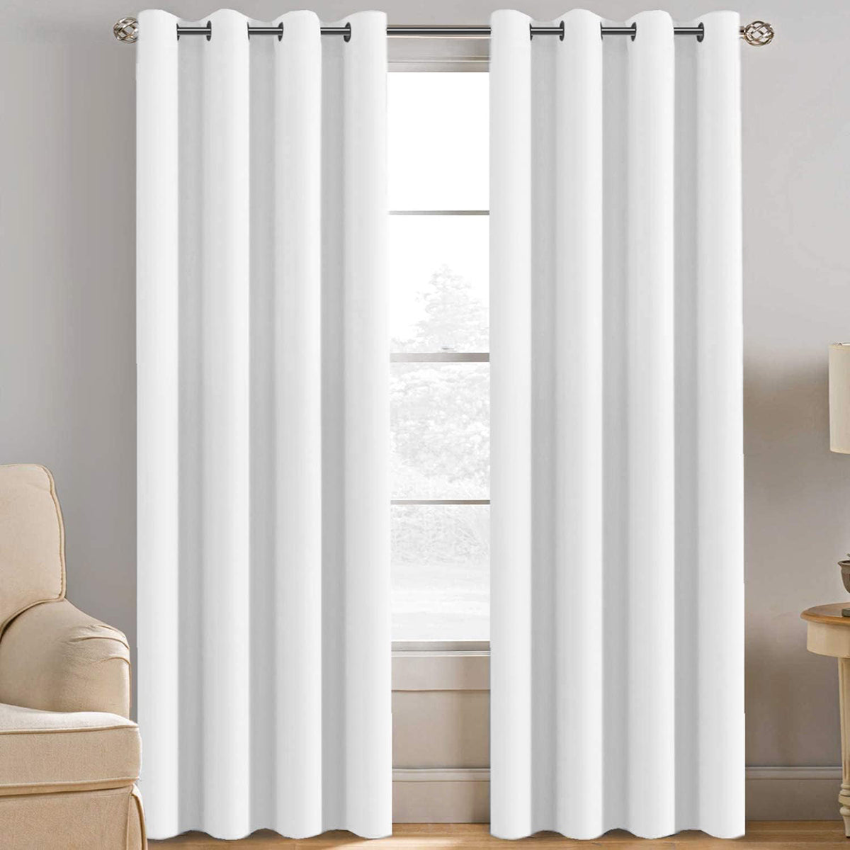 H.VERSAILTEX Room Darkening Curtains for Living Room Blackout Thermal Insulated Energy Efficient Winow Treatment Extra Long Curtains/Drapes, Grommet Top, One Panel