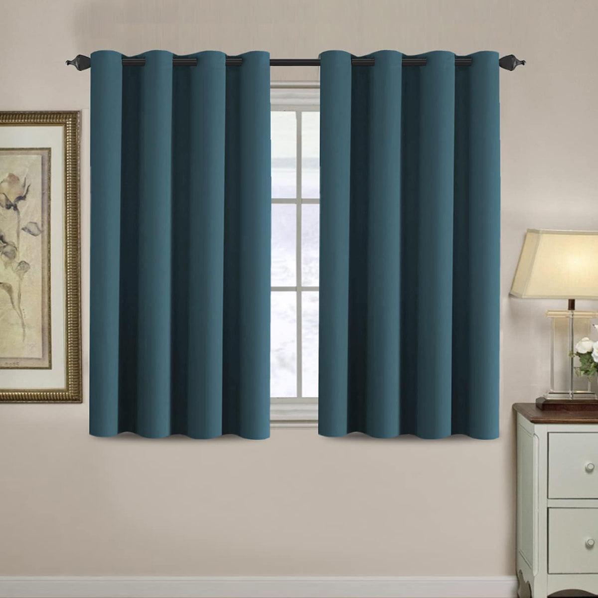 H.VERSAILTEX Room Darkening Curtains for Living Room Blackout Thermal Insulated Energy Efficient Winow Treatment Extra Long Curtains/Drapes, Grommet Top, One Panel