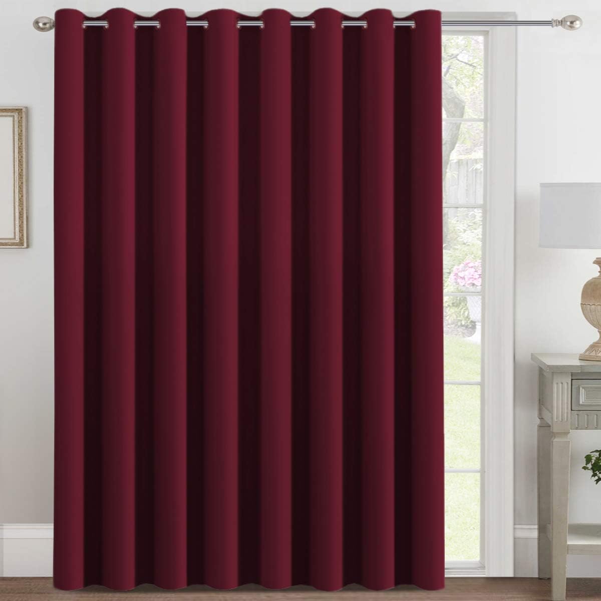 H.VERSAILTEX Room Darkening Curtains for Living Room Blackout Thermal Insulated Energy Efficient Winow Treatment Extra Long Curtains/Drapes, Grommet Top, One Panel