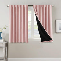 H.VERSAILTEX 100% Blackout Curtains for Bedroom with Black Liner Full Room Darkening Curtains 84 Inch Long Thermal Insulated Back Tab/Rod Pocket Window Drapes for Living Room, 2 Panels, Natural Sand