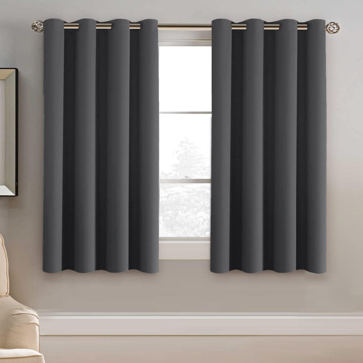 H.VERSAILTEX Room Darkening Curtains for Living Room Blackout Thermal Insulated Energy Efficient Winow Treatment Extra Long Curtains/Drapes, Grommet Top, One Panel