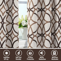 H.VERSAILTEX Blackout Curtains for Bedroom Printed Design 96 Inch Thermal Insulated 2 Panels