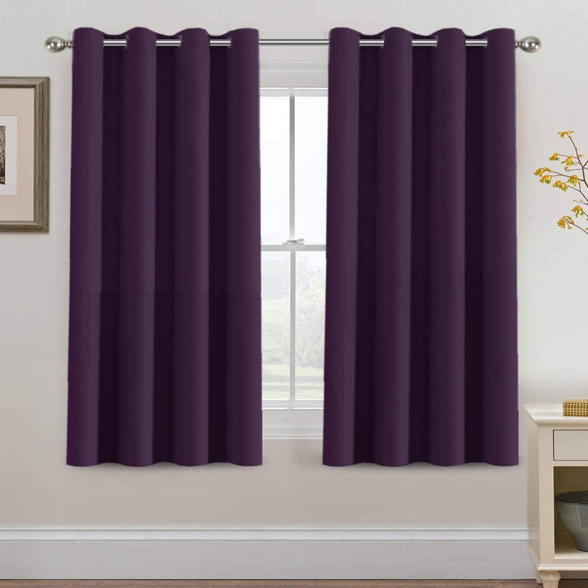 H.VERSAILTEX Room Darkening Curtains for Living Room Blackout Thermal Insulated Energy Efficient Winow Treatment Extra Long Curtains/Drapes, Grommet Top, One Panel