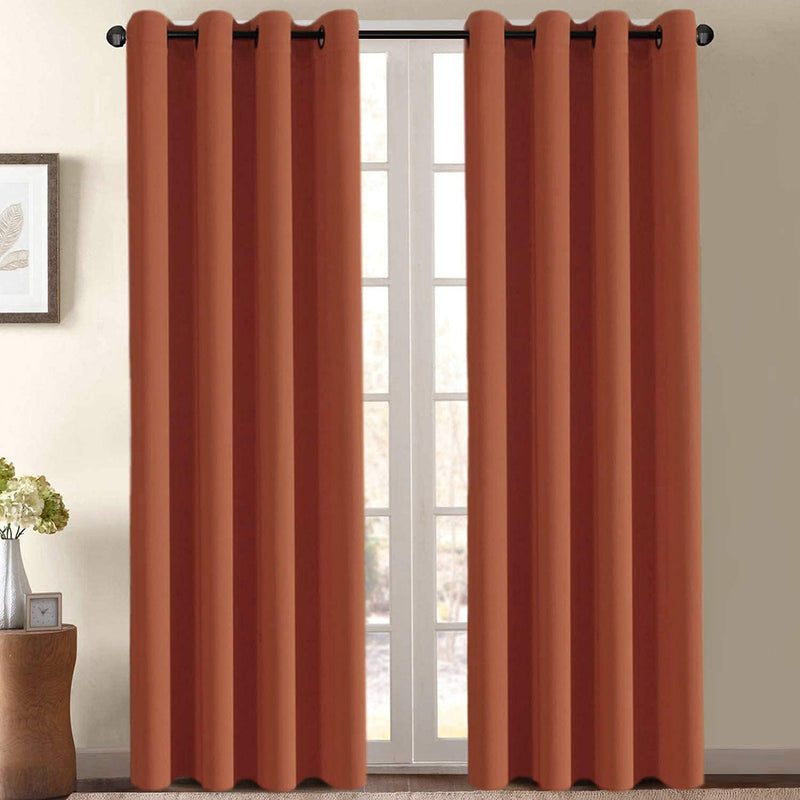 h.versailtx Blackout Thermal Insulated Winow Treatment Extra Long Grommet Top Curtains