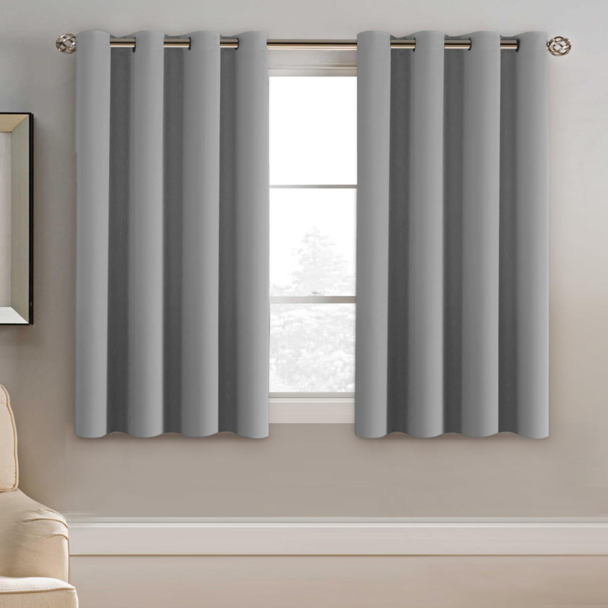 2pcs H.VERSAILTEX Light Blocking Curtain for Living Room Thermal Insulated Window Treatment Panel/Drape for Dining Room, Elegant Soft Curtain for Bedroom Grommet Top One Panel