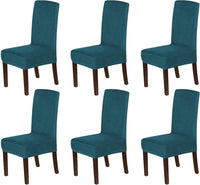 H.VERSAILTEX Velvet Dining Chair Covers Stretch Parson Chair Slipcovers, Set of 2