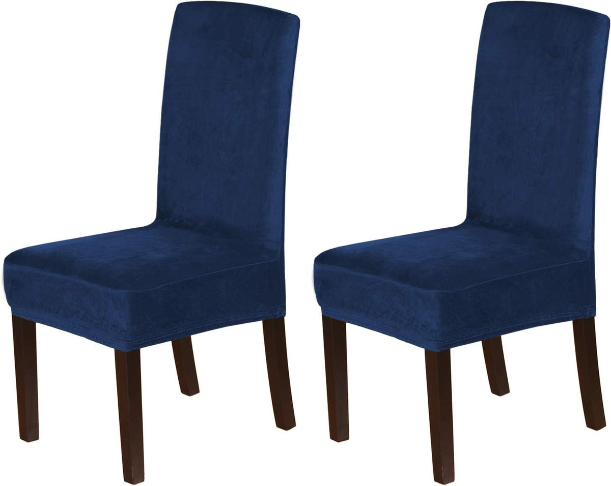 H.VERSAILTEX Velvet Dining Chair Covers Stretch Parson Chair Slipcovers, Set of 2