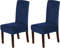 H.VERSAILTEX Velvet Dining Chair Covers Stretch Parson Chair Slipcovers, Set of 2
