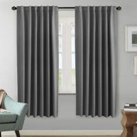 2pcs H.VERSAILTEX Blackout Curtains Thermal Insulated Window Treatment Panels Room Darkening Blackout Drapes for Living Room Back Tab/Rod Pocket Bedroom Draperies