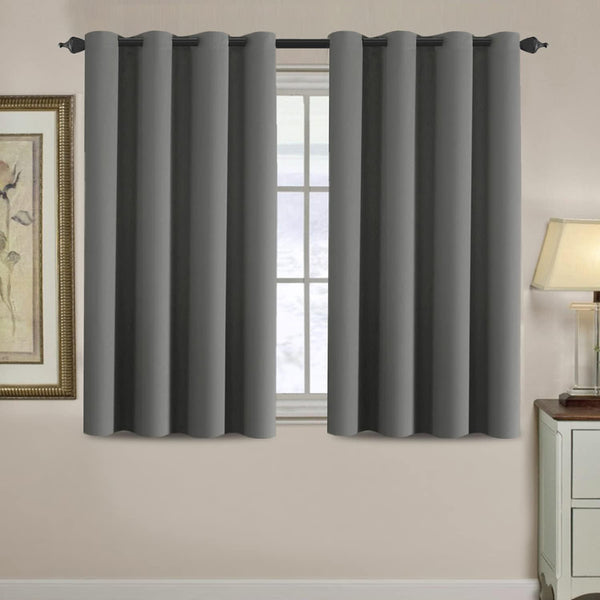 Blackout Thermal Insulated Treatment Extra Long Grommet Top Solid Color Curtains