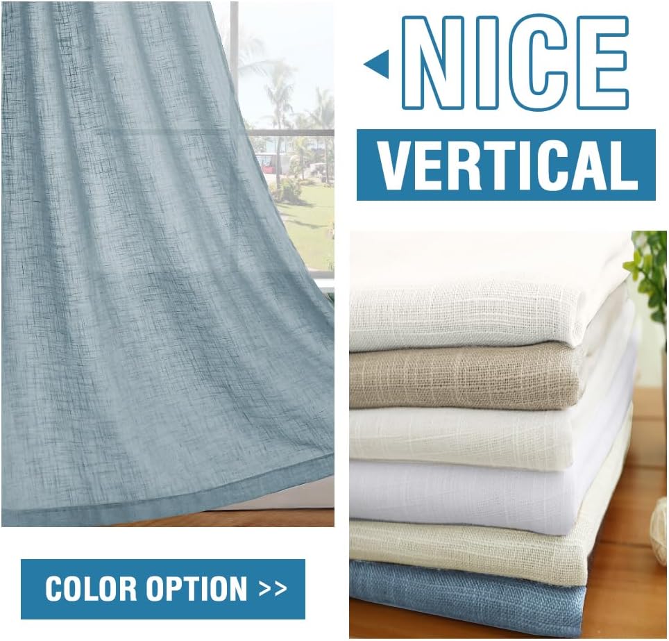 Curtain color options and vertical drape comparison