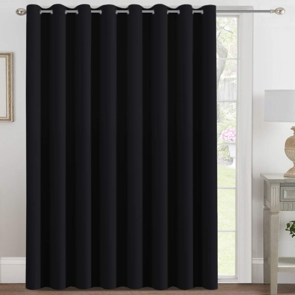 H.VERSAILTEX Room Darkening Curtains for Living Room Blackout Thermal Insulated Energy Efficient Winow Treatment Extra Long Curtains/Drapes, Grommet Top, One Panel