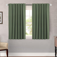 2pcs H.VERSAILTEX Blackout Curtains Thermal Insulated Window Treatment Panels Room Darkening Blackout Drapes for Living Room Back Tab/Rod Pocket Bedroom Draperies