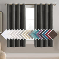 H.VERSAILTEX Linen Blackout Curtain 84 Inches Long for Bedroom/Living Room Thermal Insulated Grommet Linen Look Curtain Drapes Primitive Textured Burlap Effect Window Drapes 1 Panel