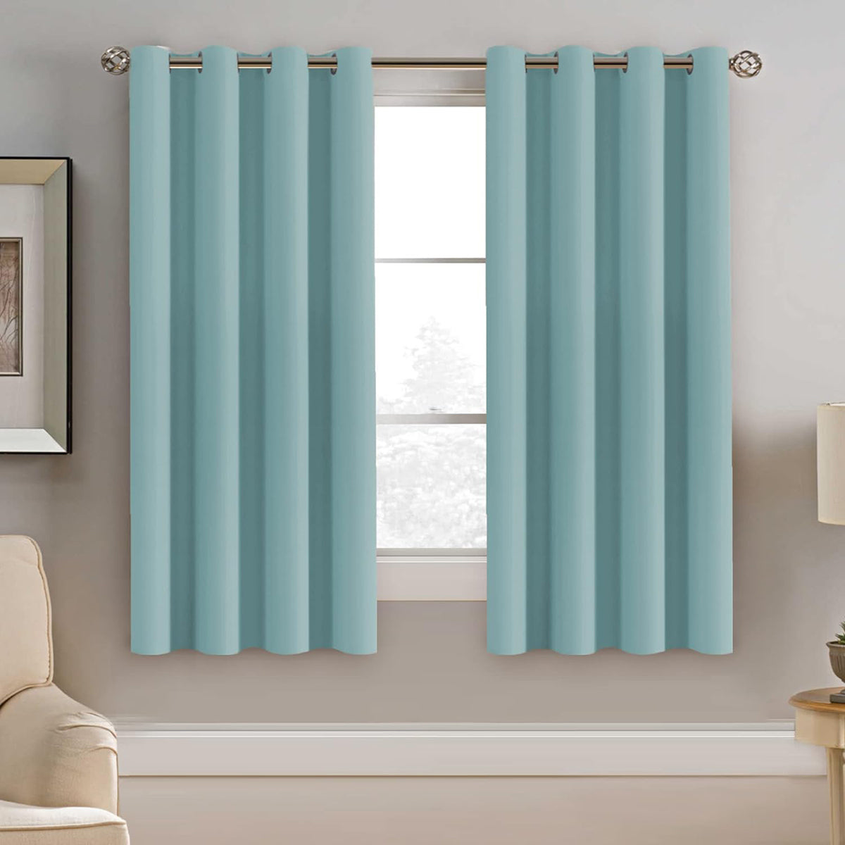 H.VERSAILTEX Room Darkening Curtains for Living Room Blackout Thermal Insulated Energy Efficient Winow Treatment Extra Long Curtains/Drapes, Grommet Top, One Panel